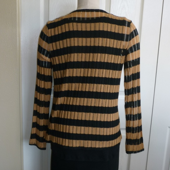 Coldwater Creek - Open-Tie Front Stripped Sweater - Picture 4 of 8